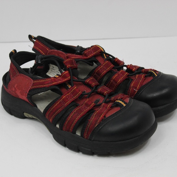 Red&Black Womens Alpine Design Hiking Trail Shoes - Picture 4 of 7